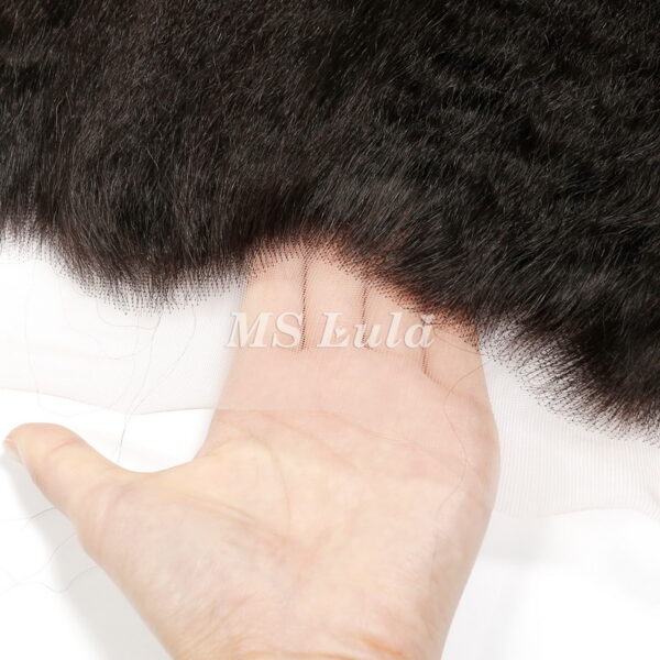 Virgin Human Hair Kinky Straight 13x4 13x6 Transparent Lace Frontal - Image 2